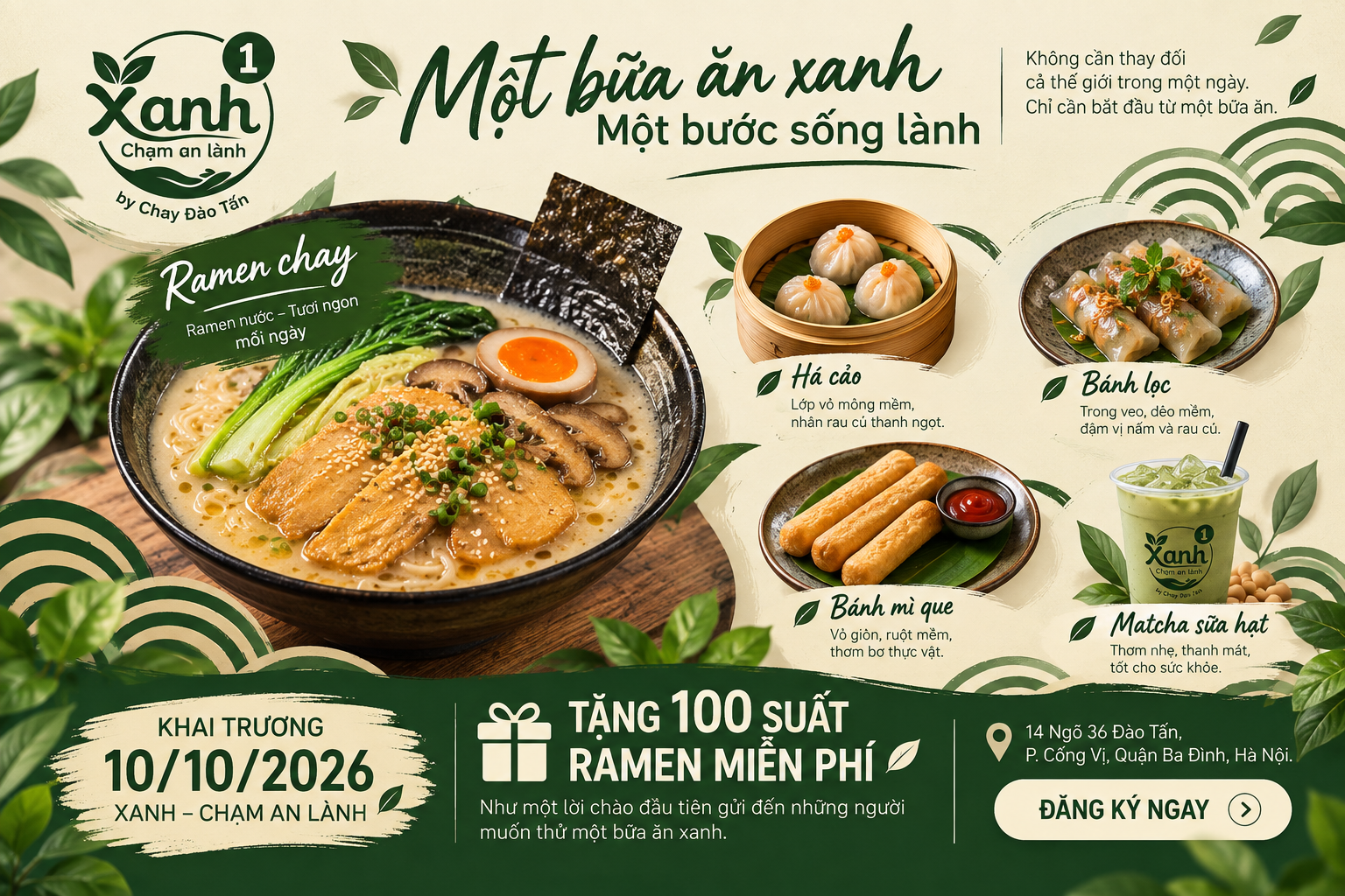 Ramen chay XANH – Chạm an lành